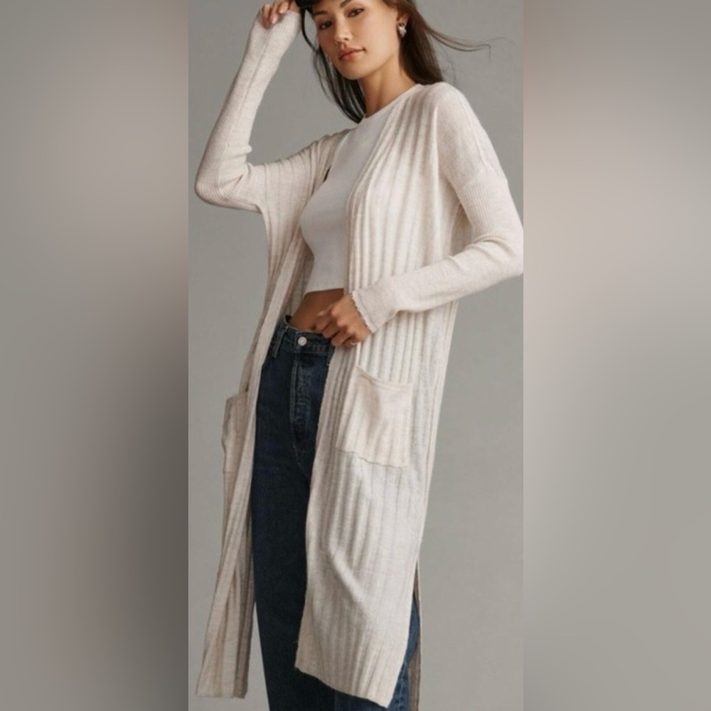 Anthropologie (Pilcro) Cream Knit Cardigan